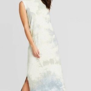 Universal thread tie dye midi t shirt dress sz L